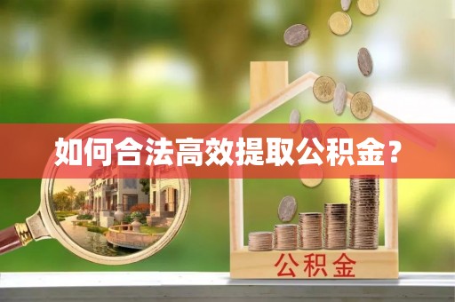 田寮如何合法高效提取公积金？